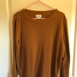Mate the Label Organic Thermal Crewneck long sleeve tee